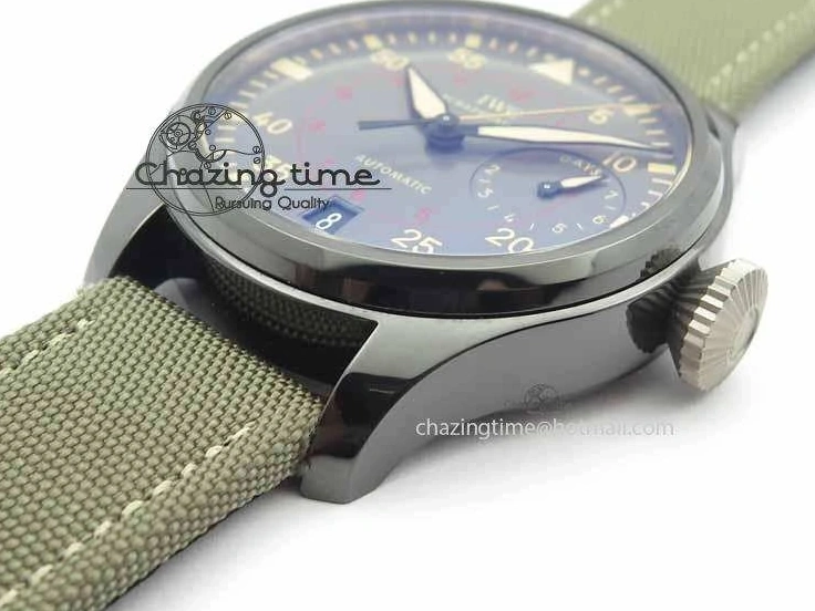 MIROTIME 0126 Big Pilot Real PR 48mm IW501902 Real Ceramic ZF 1:1 Best Edition On Green Nylon Strap A51111 V Durable 7249